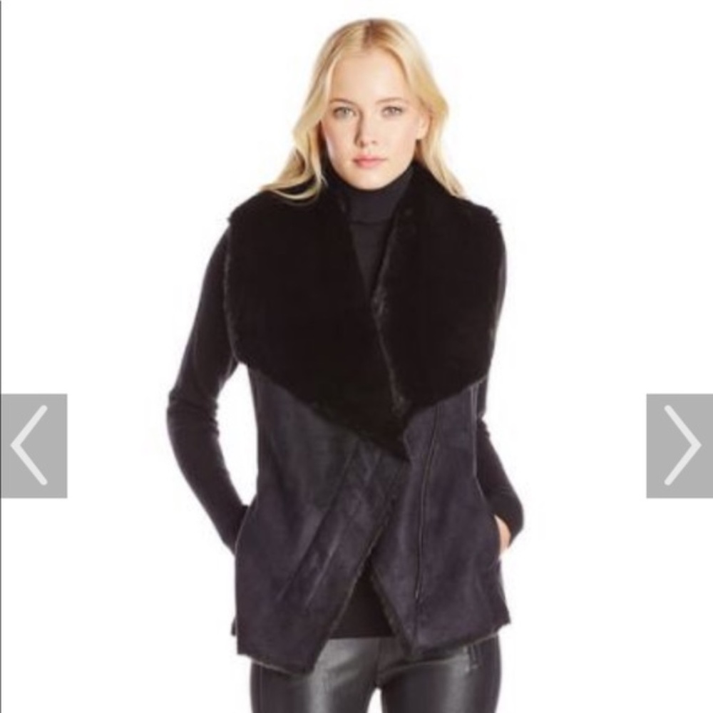 BCBGMAXAZRIA Stefano Faux fur vest (Size XXS)